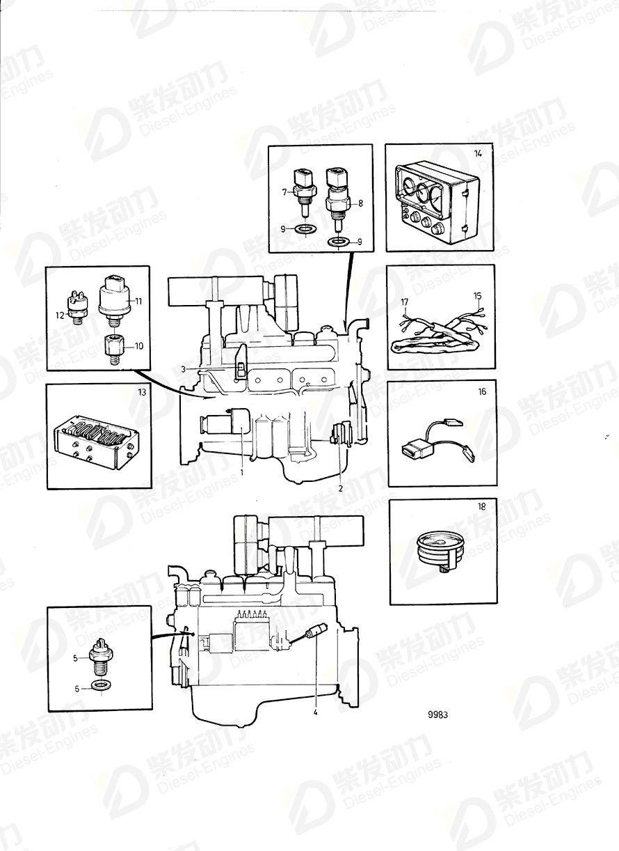 volvo penta Cable harness 863815 Drawing volvo penta Cable harness 863815 Drawing